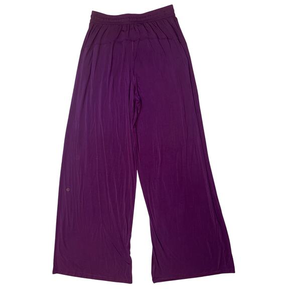 Lululemon Modal High-Rise Wide-Leg Lounge Pant Size 8 Dramatic Magenta - Picture 4 of 10